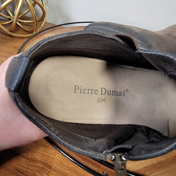 Pierre Dumas Sabrine-7 Brown Faux Leather Wedge Bootie Size 8 - Picture 15 of 17